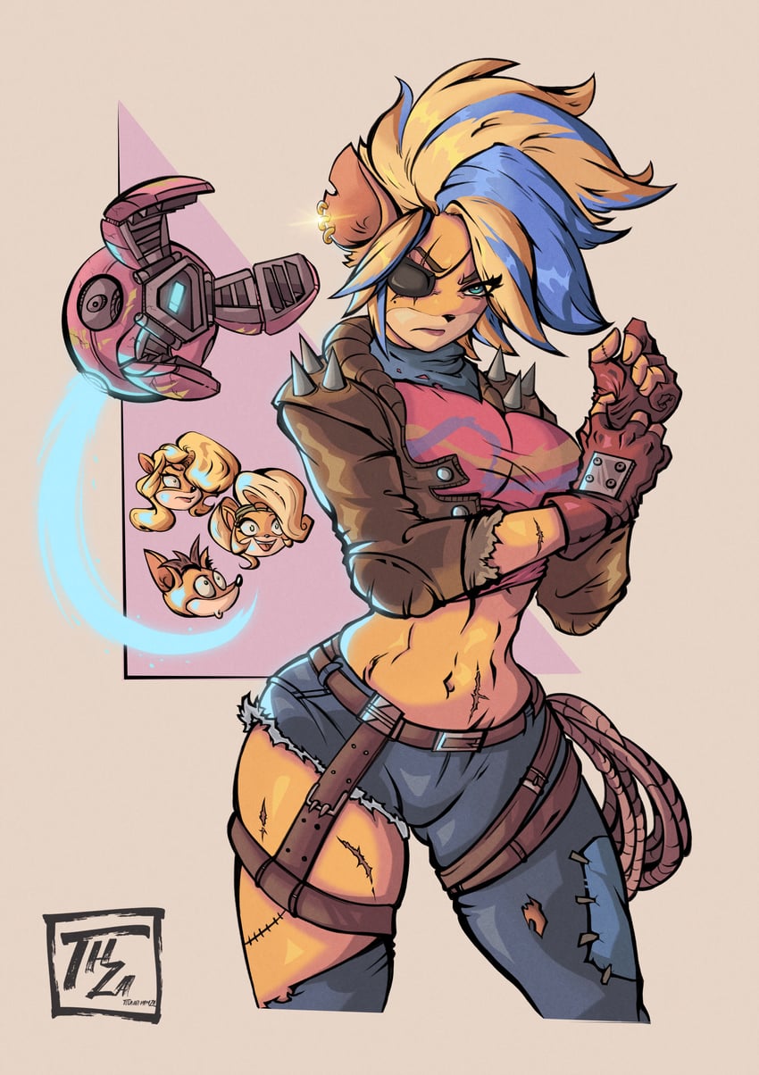 coco bandicoot, crash bandicoot, and tawna bandicoot (crash bandicoot and 1 more) drawn by hamza_touijri