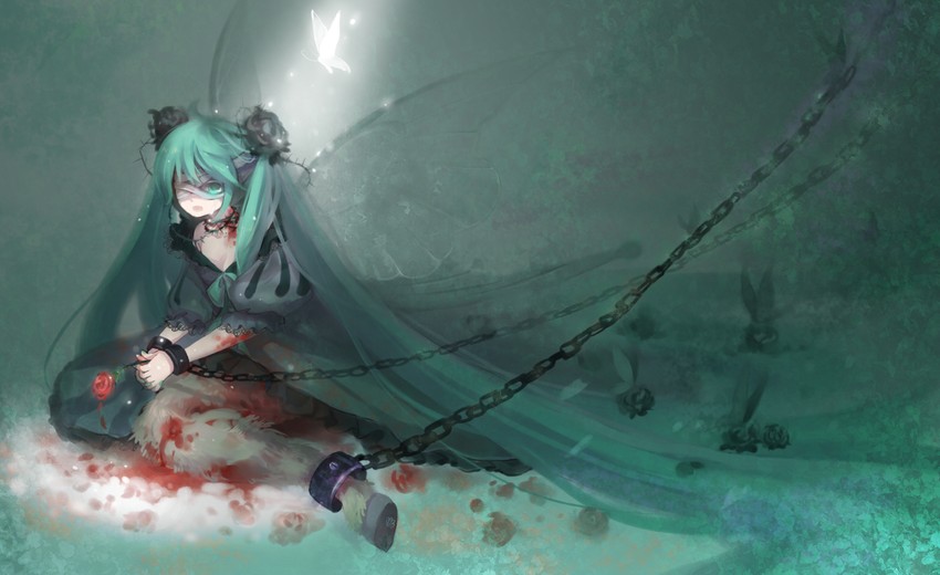 hatsune miku (vocaloid and 1 more) drawn by shell_(shell518)