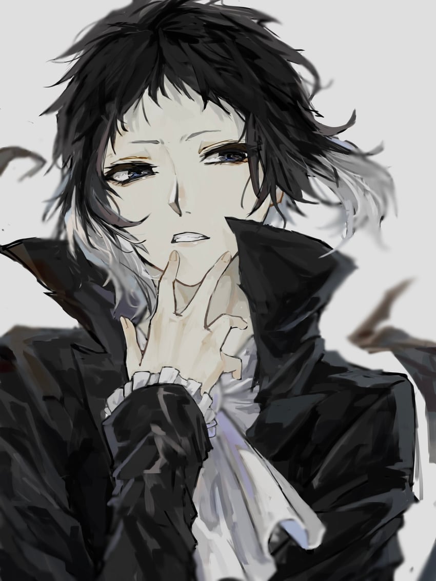 akutagawa ryuunosuke (bungou stray dogs) drawn by hiba_riko