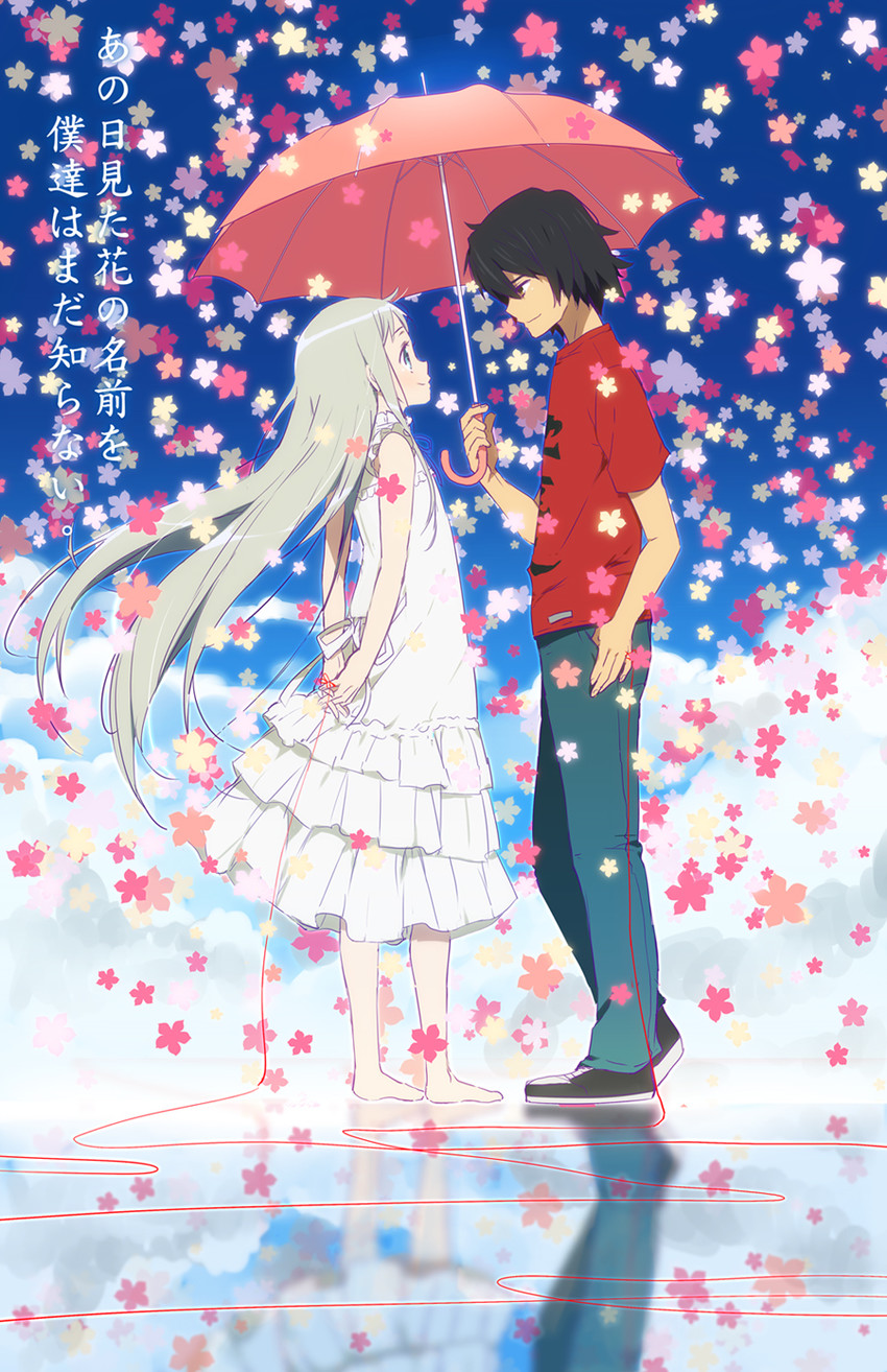 honma meiko and yadomi jinta (ano hi mita hana no namae wo bokutachi wa mada shiranai.) drawn by kl_(dgzonbi)