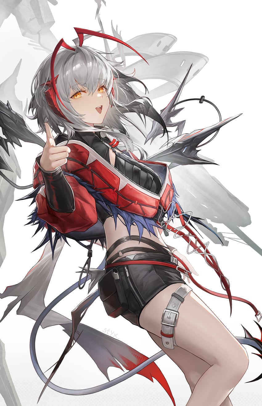 w and wis'adel (arknights) drawn by styx_mo_yu