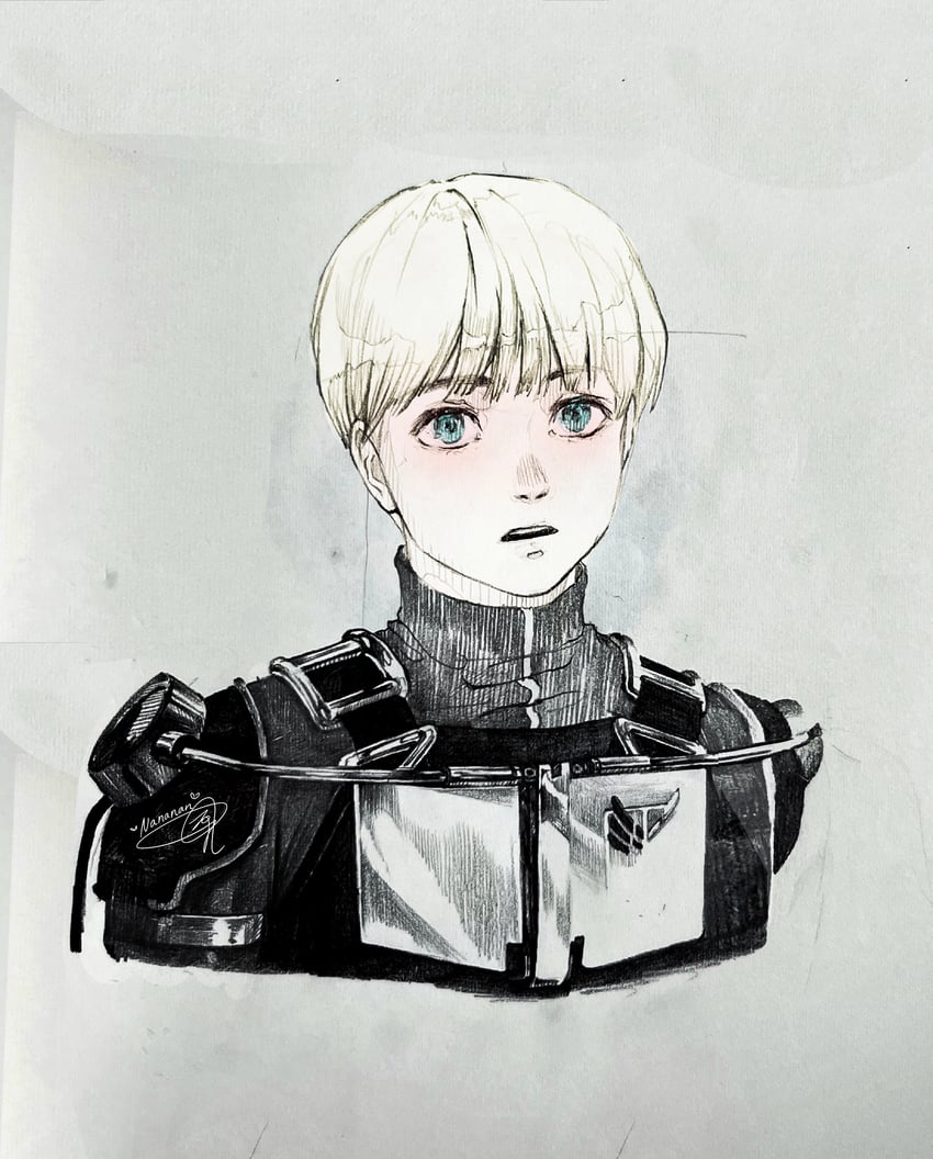 armin arlert (shingeki no kyojin) drawn by sayo_nara_drawing