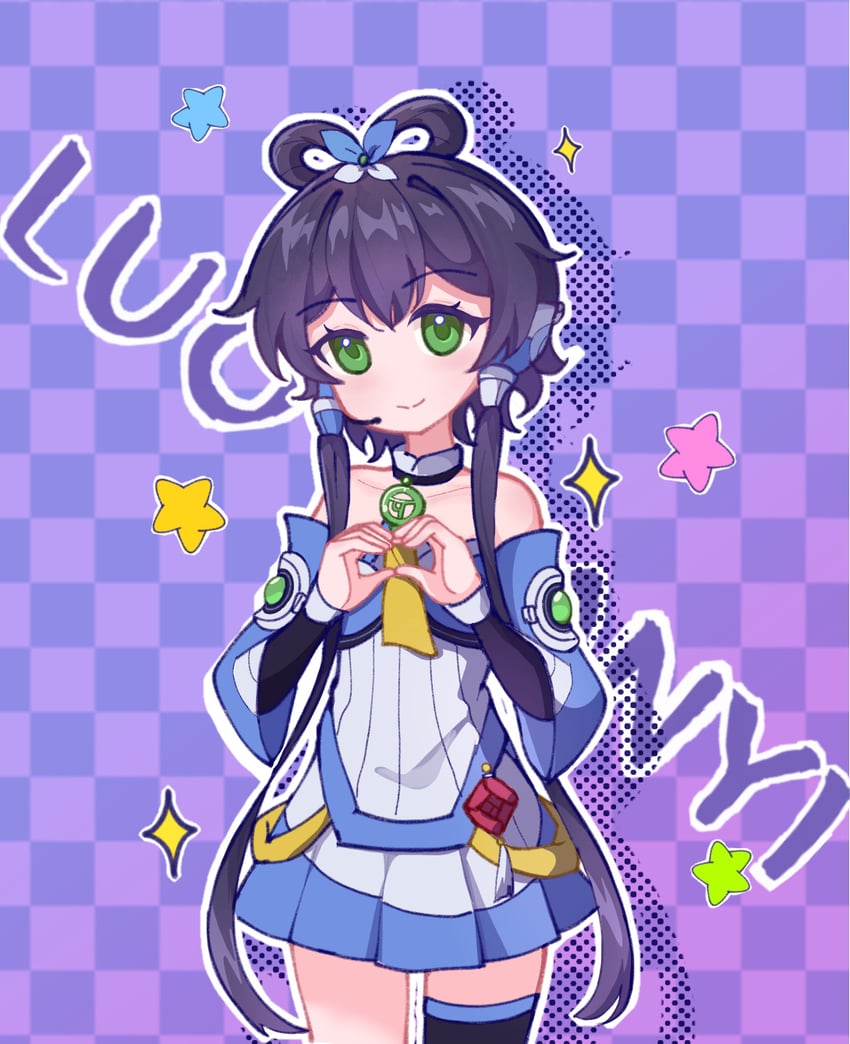 luo tianyi and luo tianyi v3 (vocaloid and 1 more) drawn by pointzhu