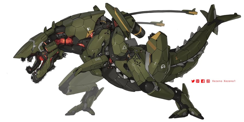 deviljho and thunderjaw (monster hunter and 2 more) drawn by xezeno