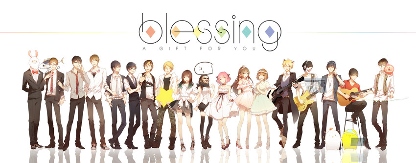 nqrse, shoose, hiiragi yuka, and nitmegane (indie utaite and 1 more) drawn by rella