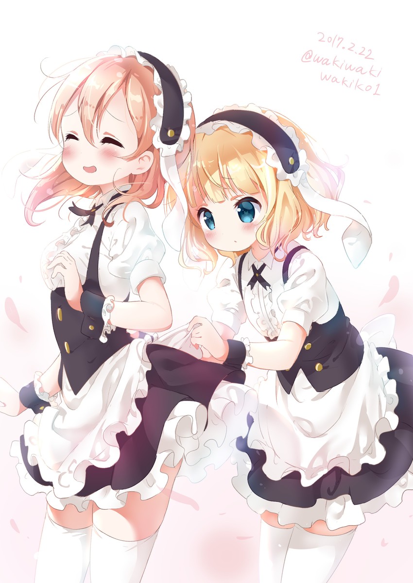 hoto cocoa and kirima syaro (gochuumon wa usagi desu ka?) drawn by neki_(wakiko)