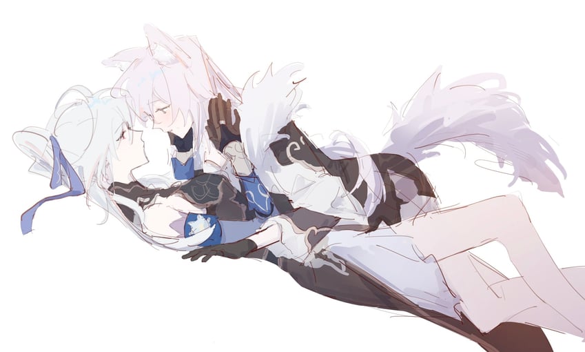 jingliu and baiheng (honkai and 1 more) drawn by mii_(mii_10297)