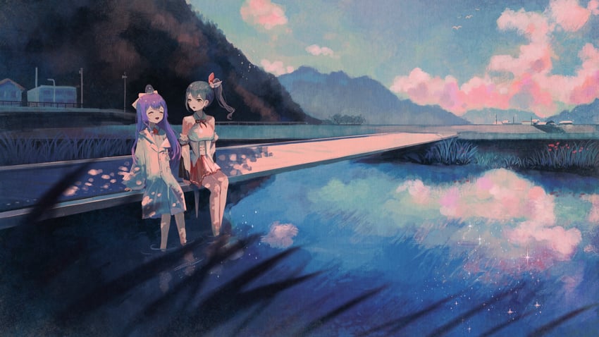 rutice and aki rinco (indie virtual youtuber and 1 more) drawn by harucoro25