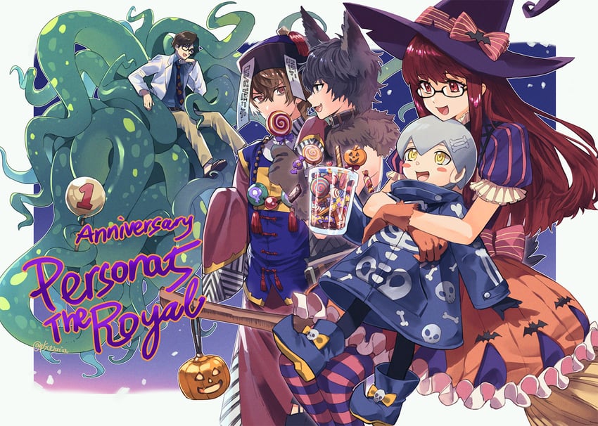 amamiya ren, akechi gorou, yoshizawa sumire, maruki takuto, and jose (persona and 2 more) drawn by cezaria