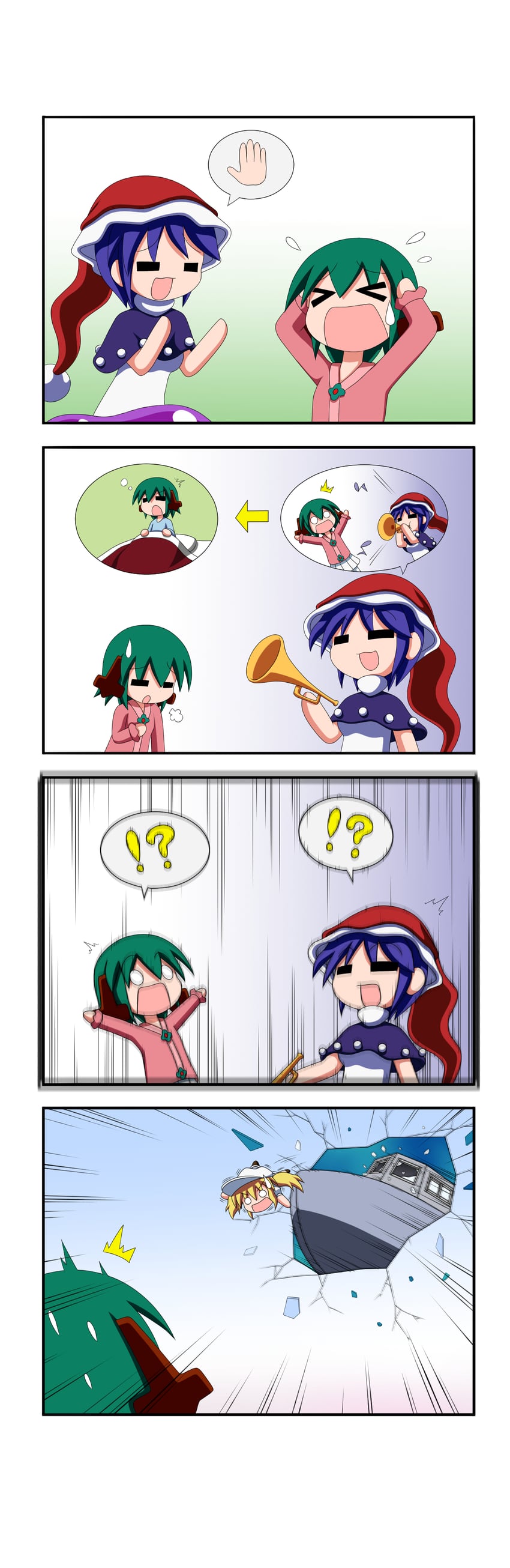 kasodani kyouko, doremy sweet, and kitashirakawa chiyuri (touhou) drawn by rakugaki-biyori