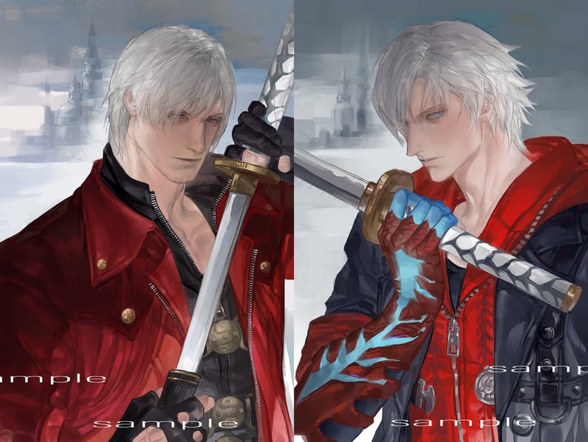 dante and nero (devil may cry and 1 more) drawn by abionicsheep