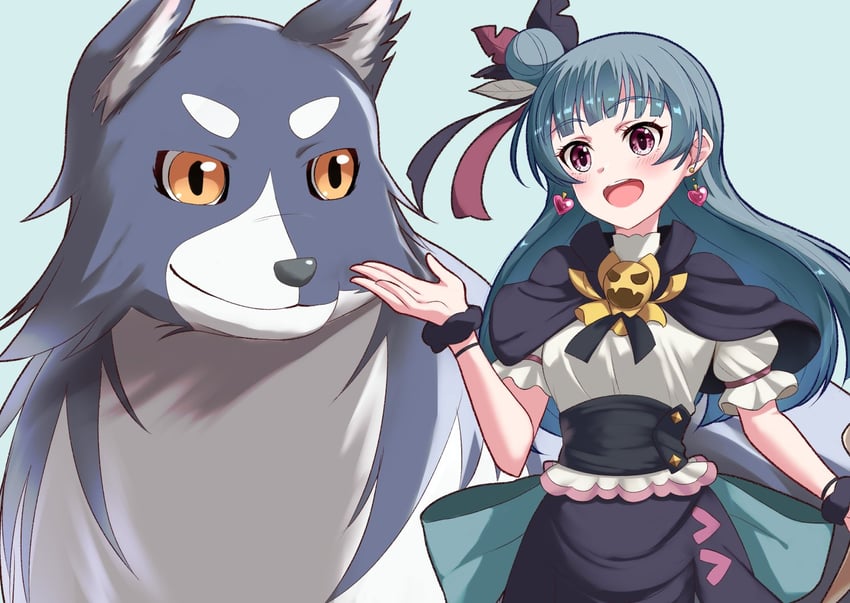 tsushima yoshiko, yohane, and lailaps (love live! and 2 more) drawn by hiroshi_(hunter-of-kct)