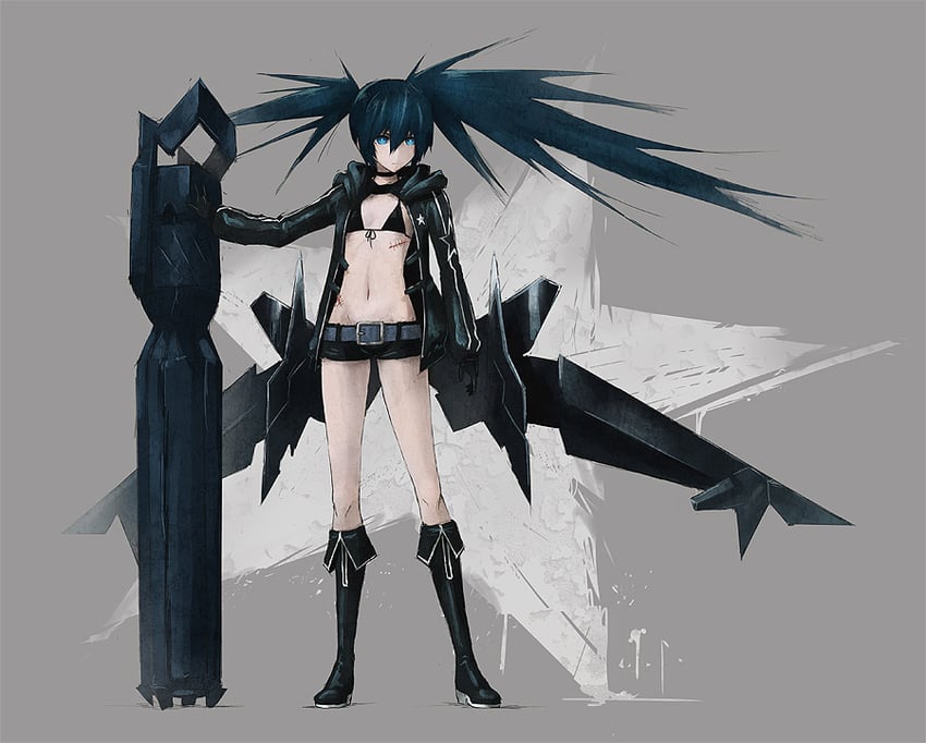 black rock shooter and stella (black rock shooter) drawn by yara_kami_meiosei