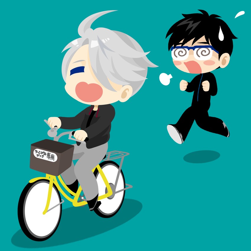 katsuki yuuri and viktor nikiforov (yuri!!! on ice) drawn by kaorin_minogue