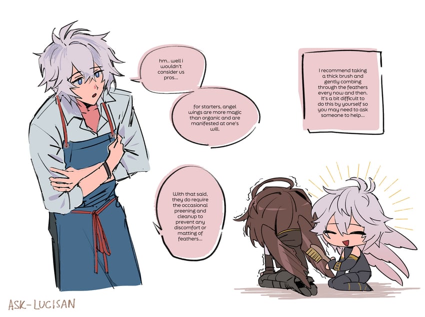 sandalphon and lucifer (granblue fantasy) drawn by nodplus50pts