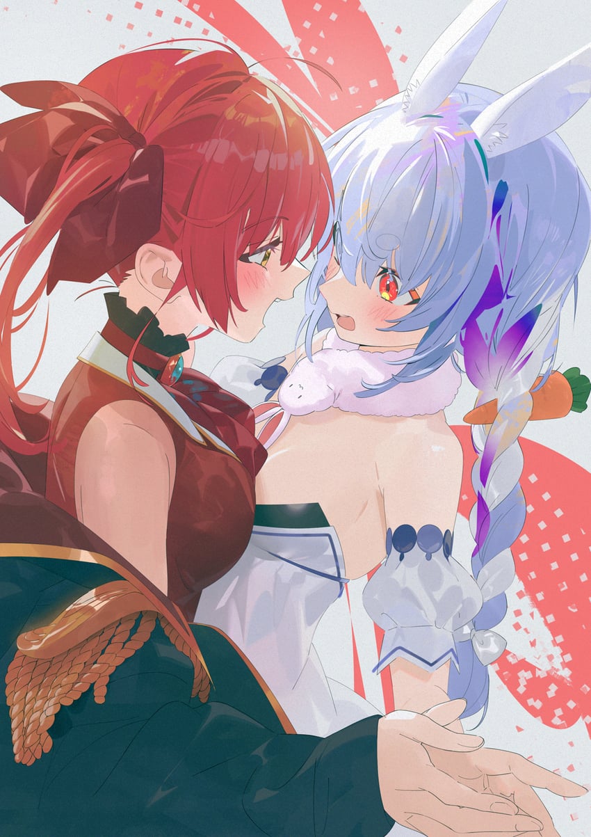 houshou marine, usada pekora, and don-chan (hololive) drawn by koyo2023