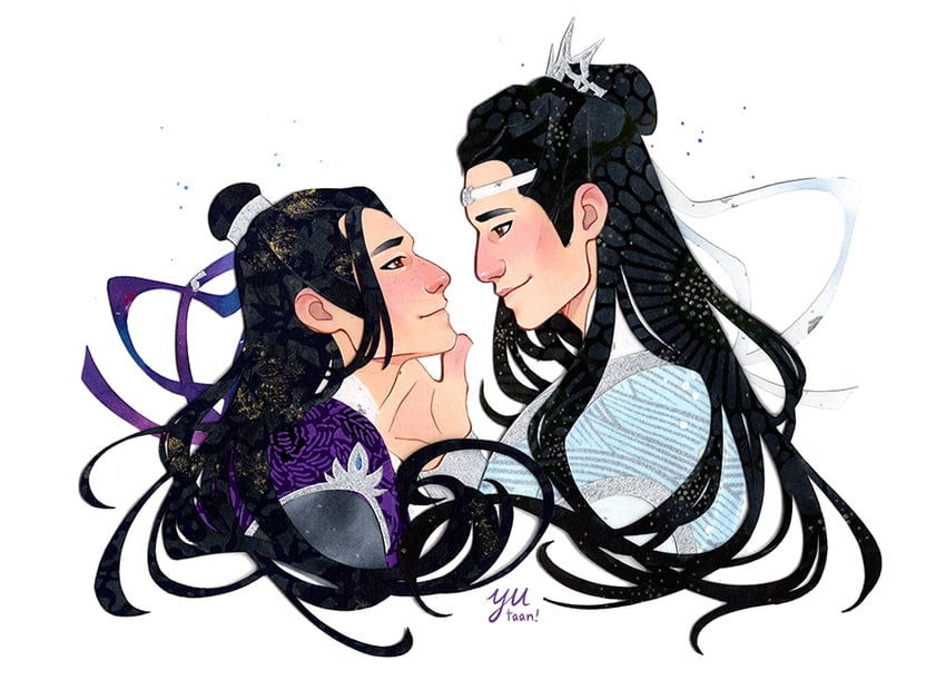 jiang cheng and lan xichen (modao zushi) drawn by yutaan