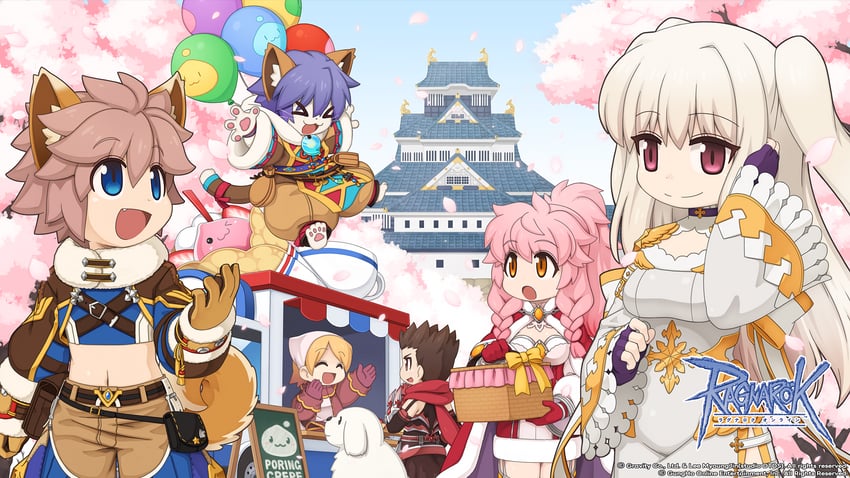 poring, warlock, merchant, guillotine cross, cardinal, and 3 more (ragnarok online) drawn by yuichirou