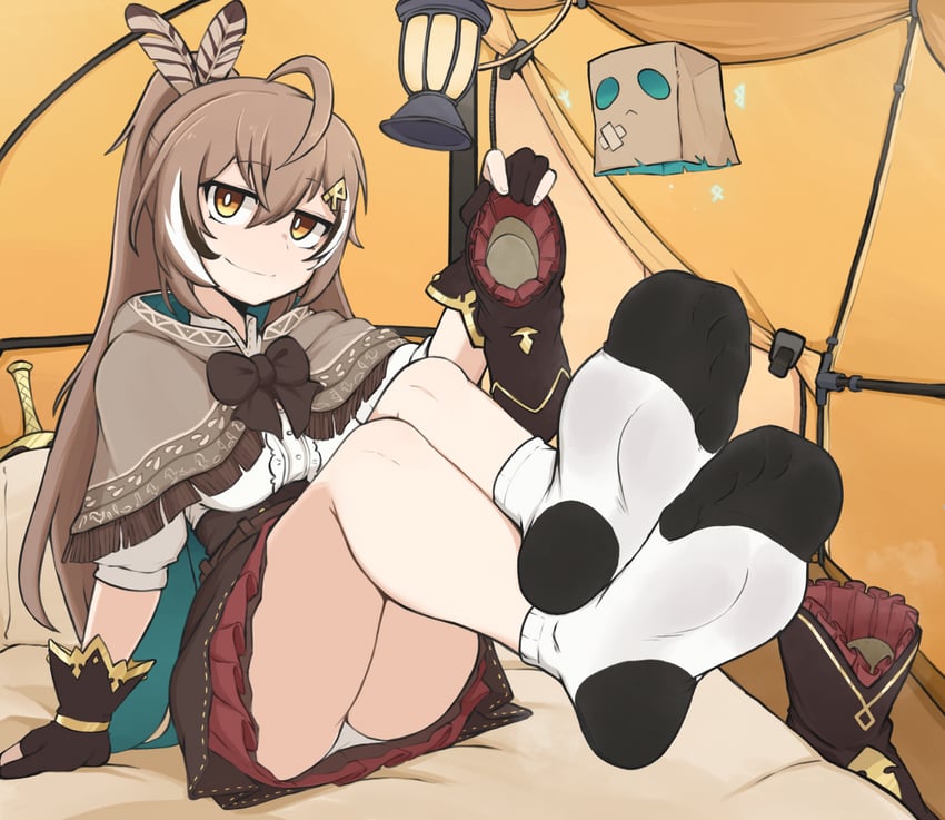 nanashi mumei (hololive and 1 more) drawn by softhanten