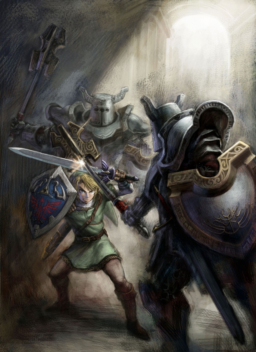 link and darknut (the legend of zelda and 1 more) drawn by nakano_yusuke and takizawa_satoru