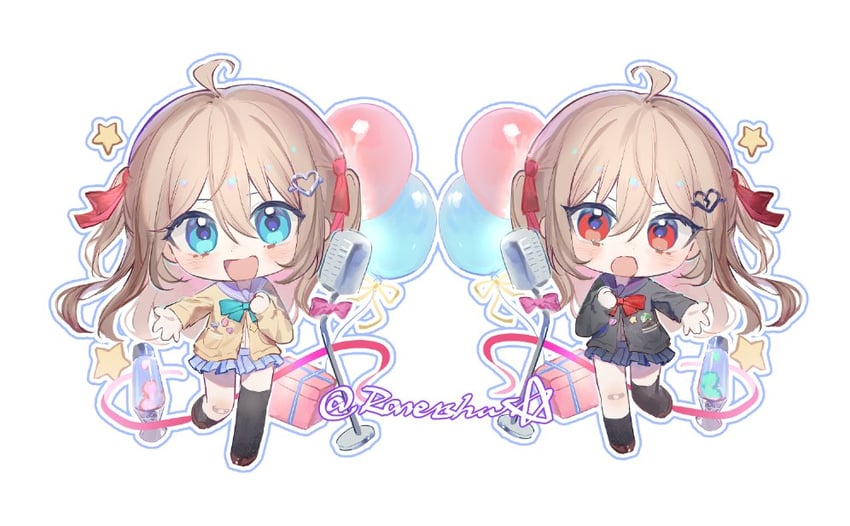 neuro-sama and evil neuro-sama (vedal ai and 1 more) drawn by ranersha1