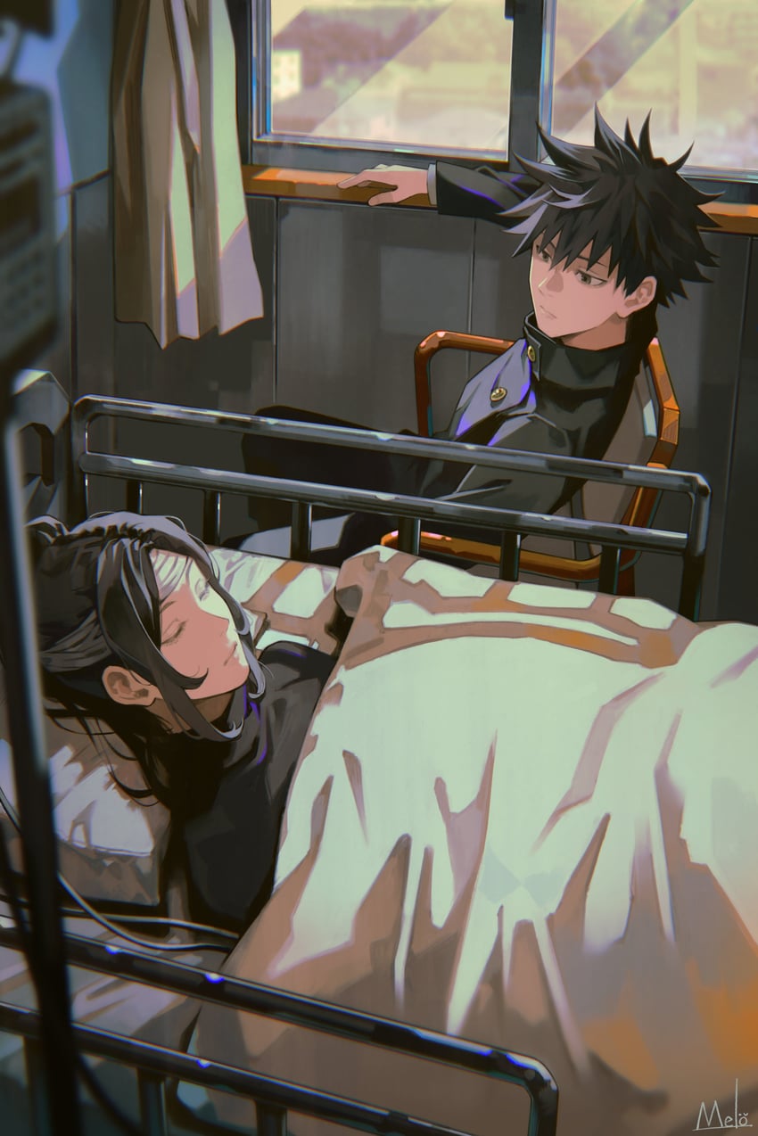 fushiguro megumi and fushiguro tsumiki (jujutsu kaisen) drawn by kyuuba_melo