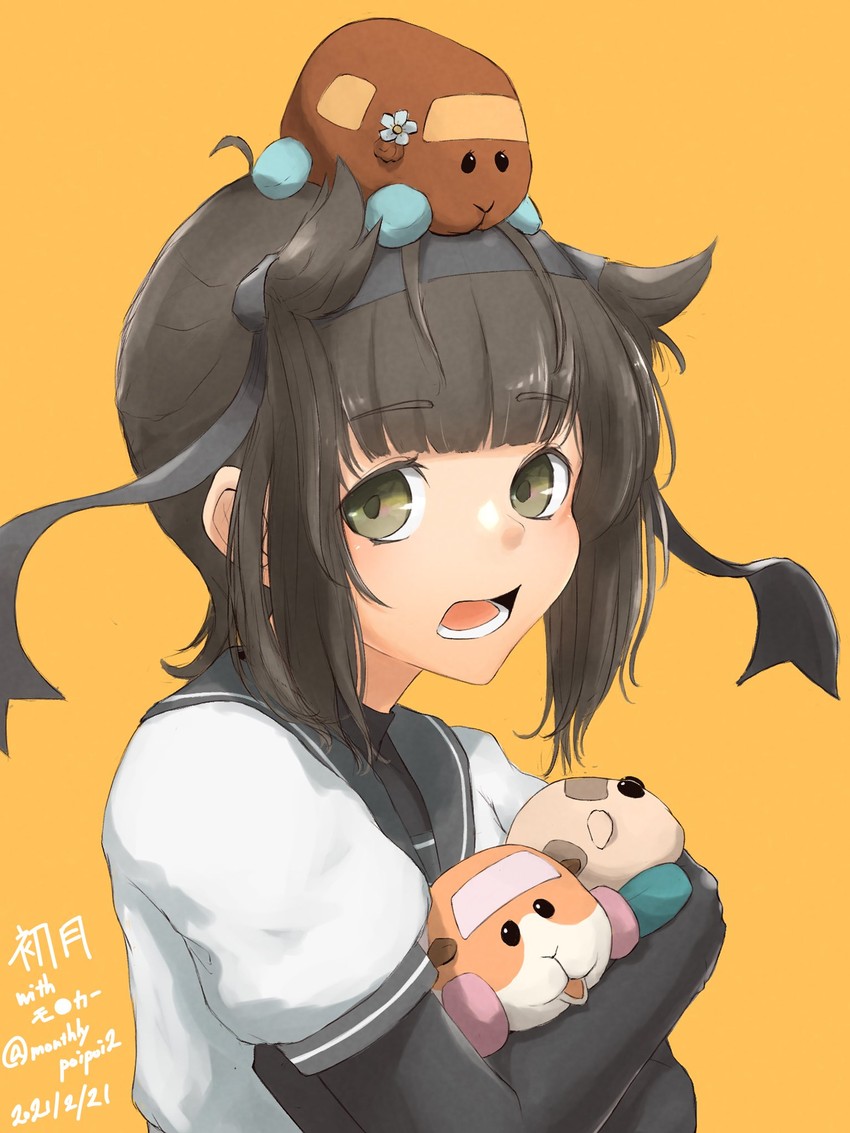 hatsuzuki, potato, shiromo, and choco (kantai collection and 1 more) drawn by umibudou
