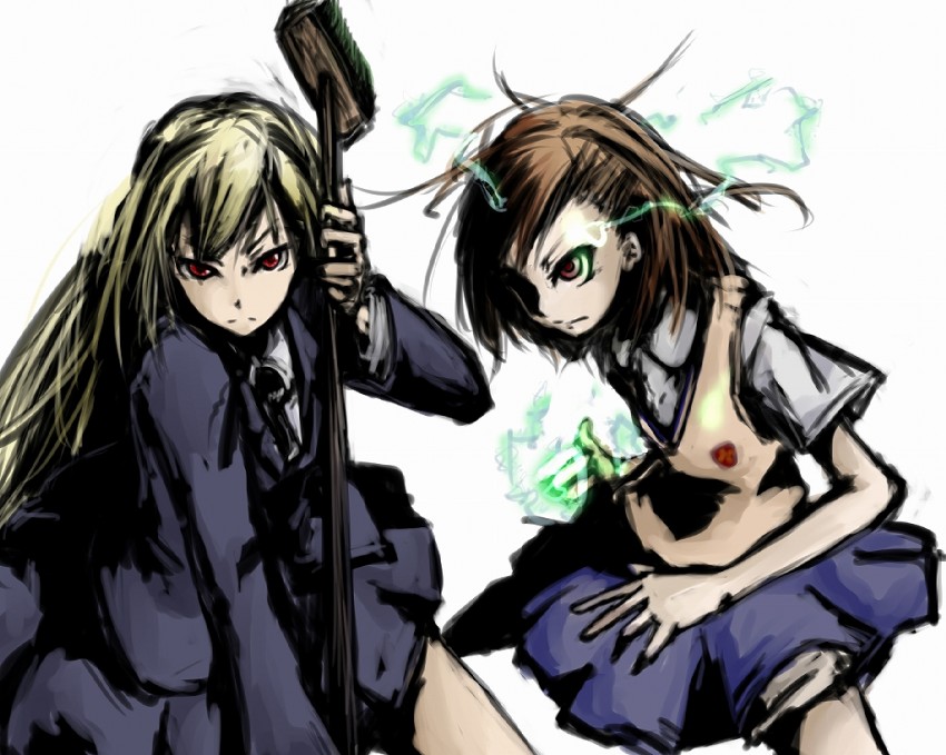 misaka mikoto, minami haruka, and satou rina (toaru majutsu no index and 2 more) drawn by yadoya
