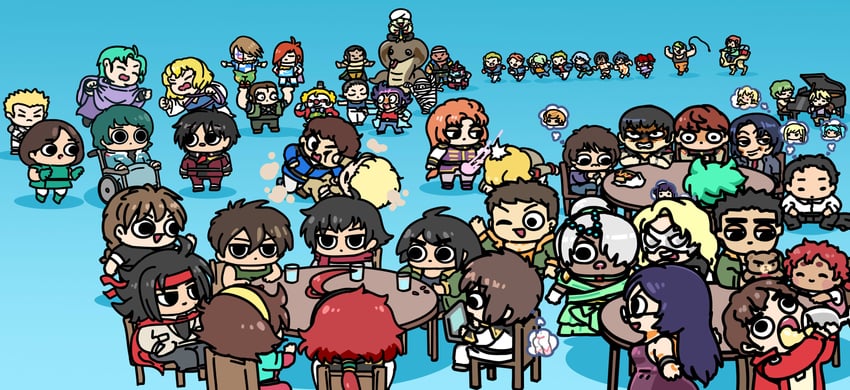 suletta mercury, char aznable, cagalli yula athha, athrun zala, lacus clyne, and 36 more (gundam and 19 more) drawn by afei_(sfma3248)