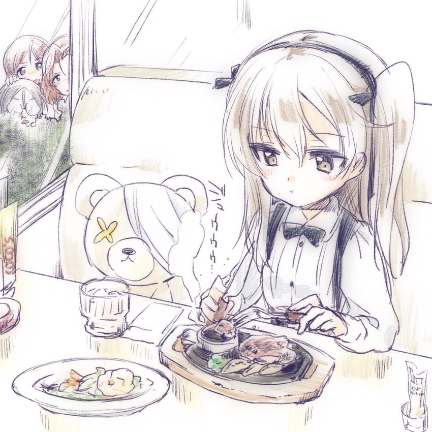 shimada arisu, boko, azumi, rumi, and megumi (girls und panzer) drawn by kuroi_mimei