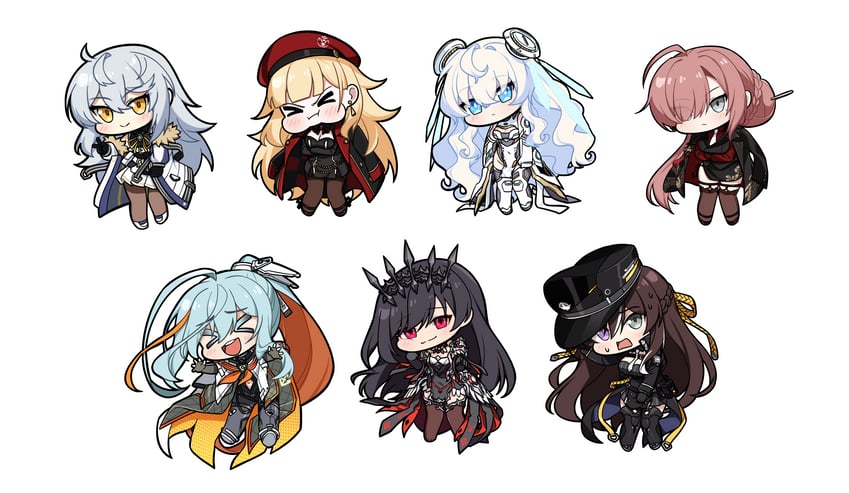 horizon, gaeun, karin wong, sigma, rosaria le friede, and 2 more (counter:side) drawn by blacha_(dkskek157)