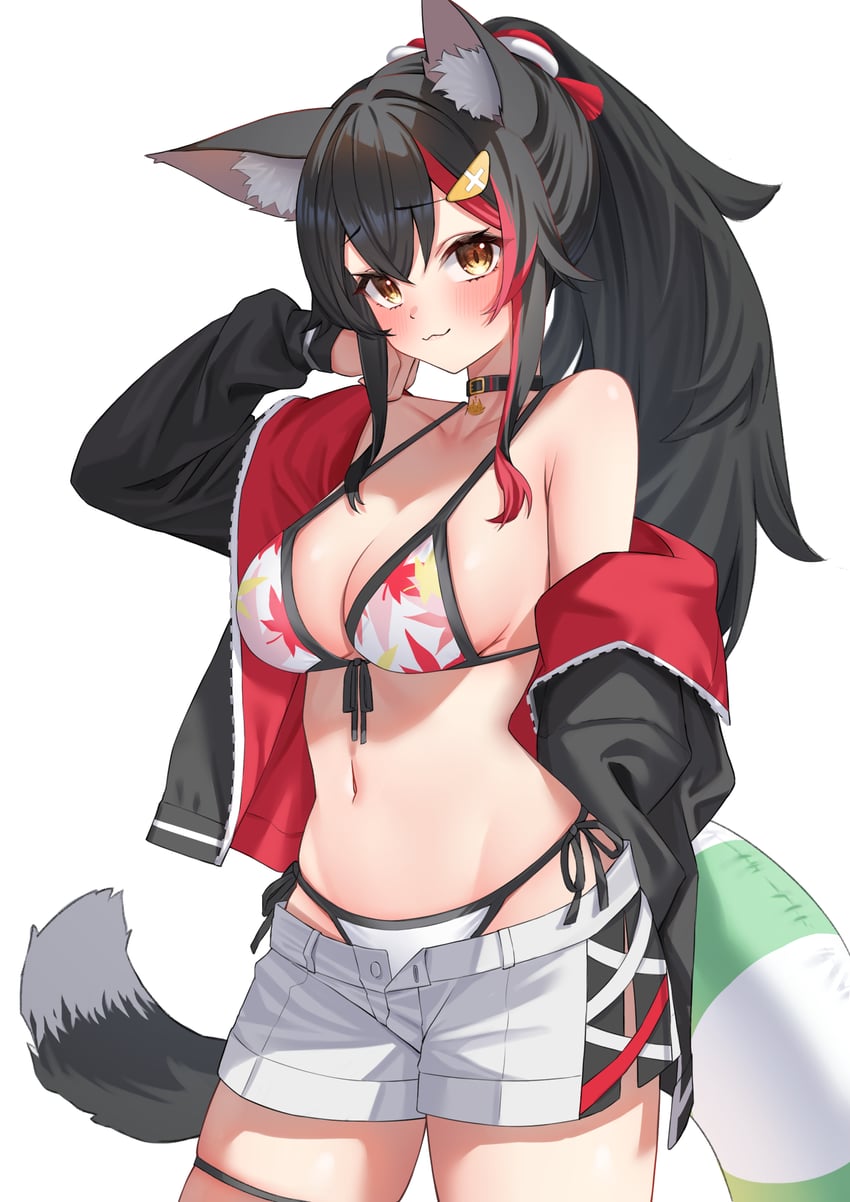 ookami mio (hololive) drawn by ai_(u_e_o_o)