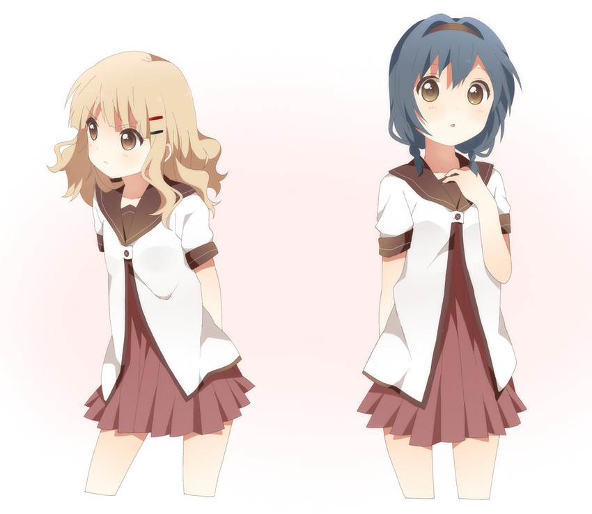 oomuro sakurako and furutani himawari (yuruyuri) drawn by kumakichi_(toshigat)