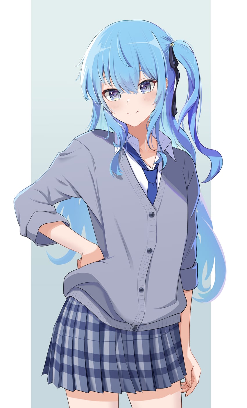 hoshimachi suisei (hololive and 1 more) drawn by aneal_(syuuumaeee)