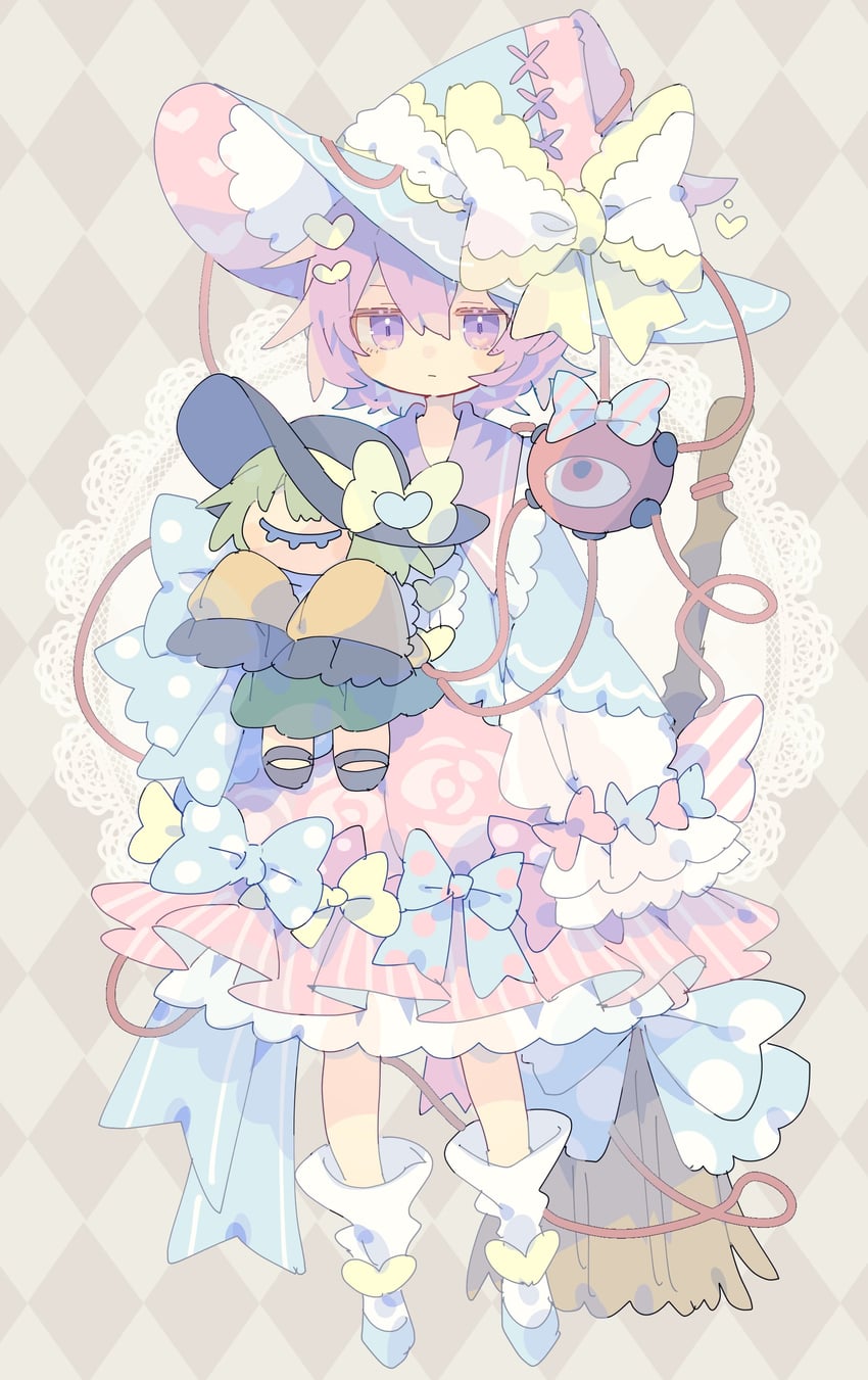 komeiji koishi and komeiji satori (touhou) drawn by nikorashi-ka