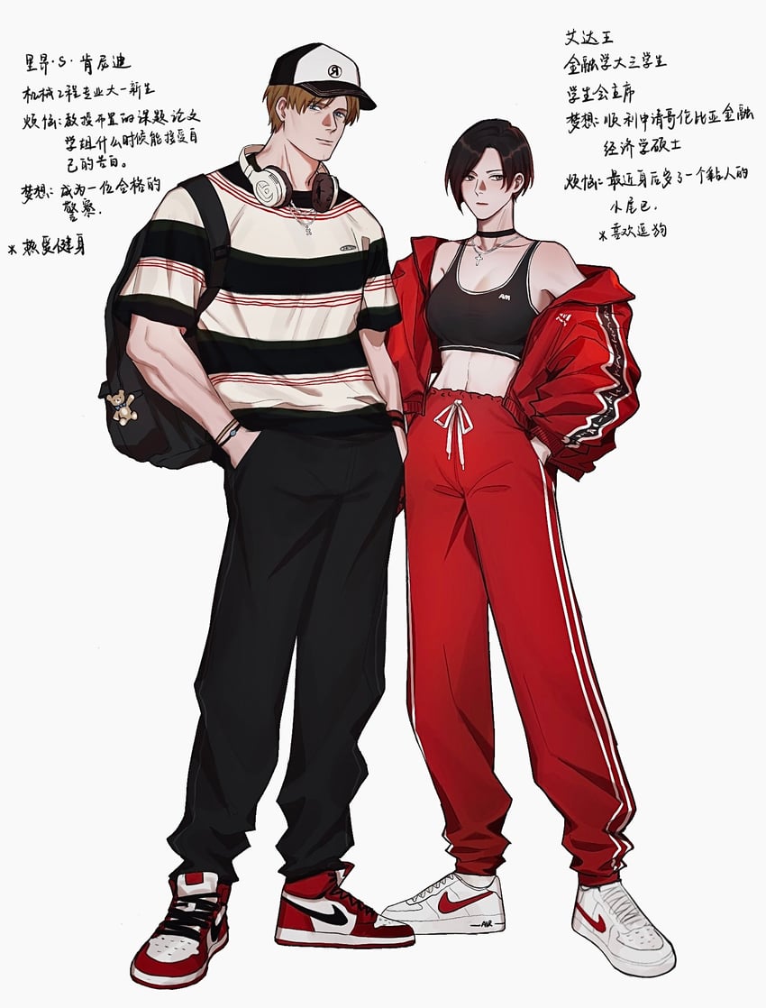 leon s. kennedy and ada wong (resident evil) drawn by aaamber_22
