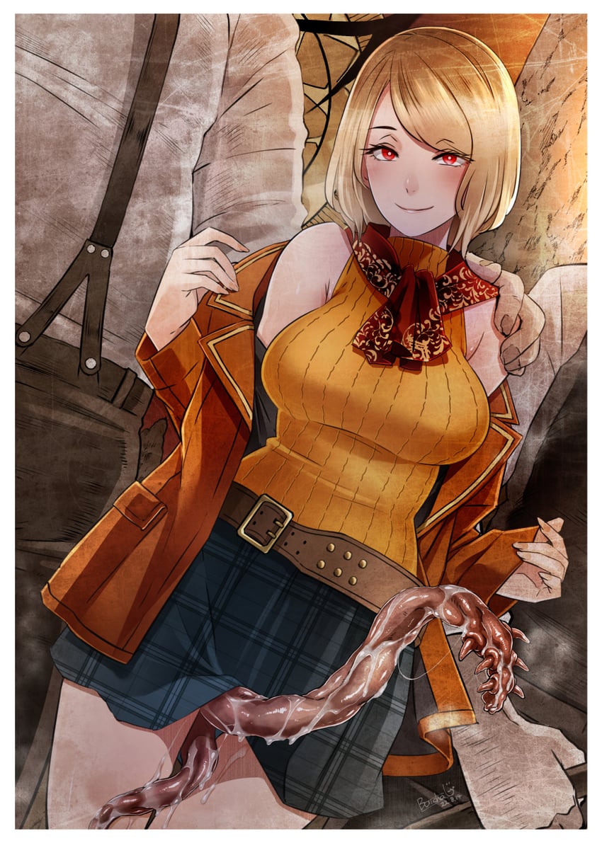 ashley graham and dr. salvador (resident evil and 1 more) drawn by butcha-u