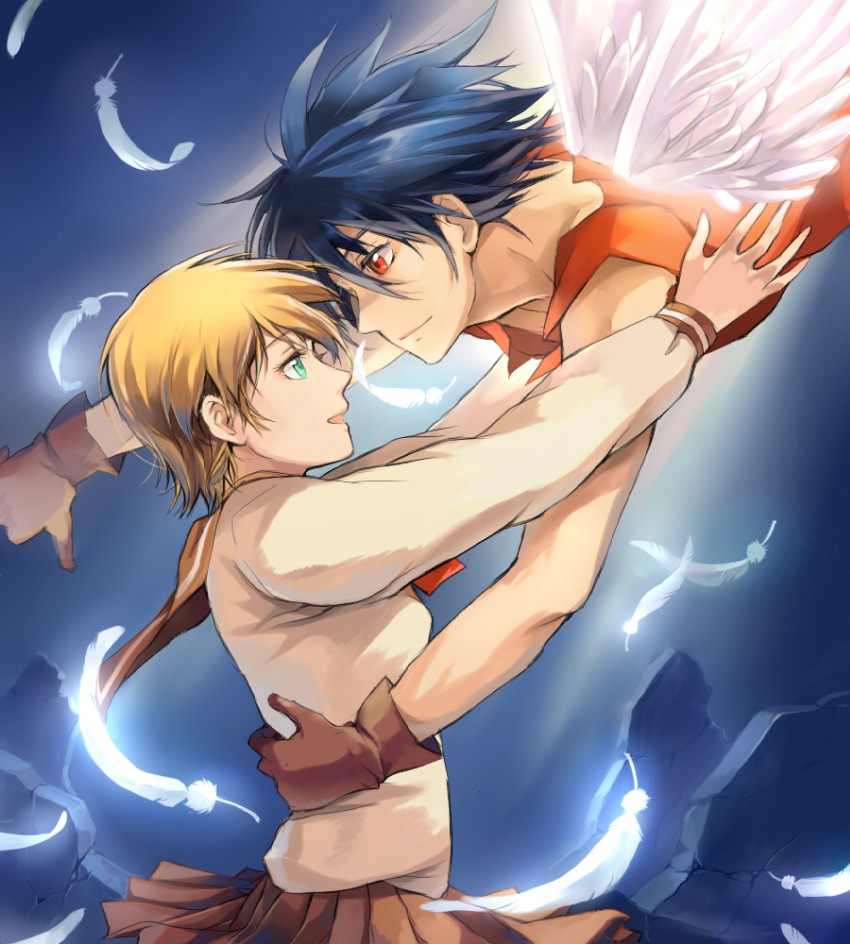 kanzaki hitomi and van fanel (tenkuu no escaflowne) drawn by hibiki_(bagawa)