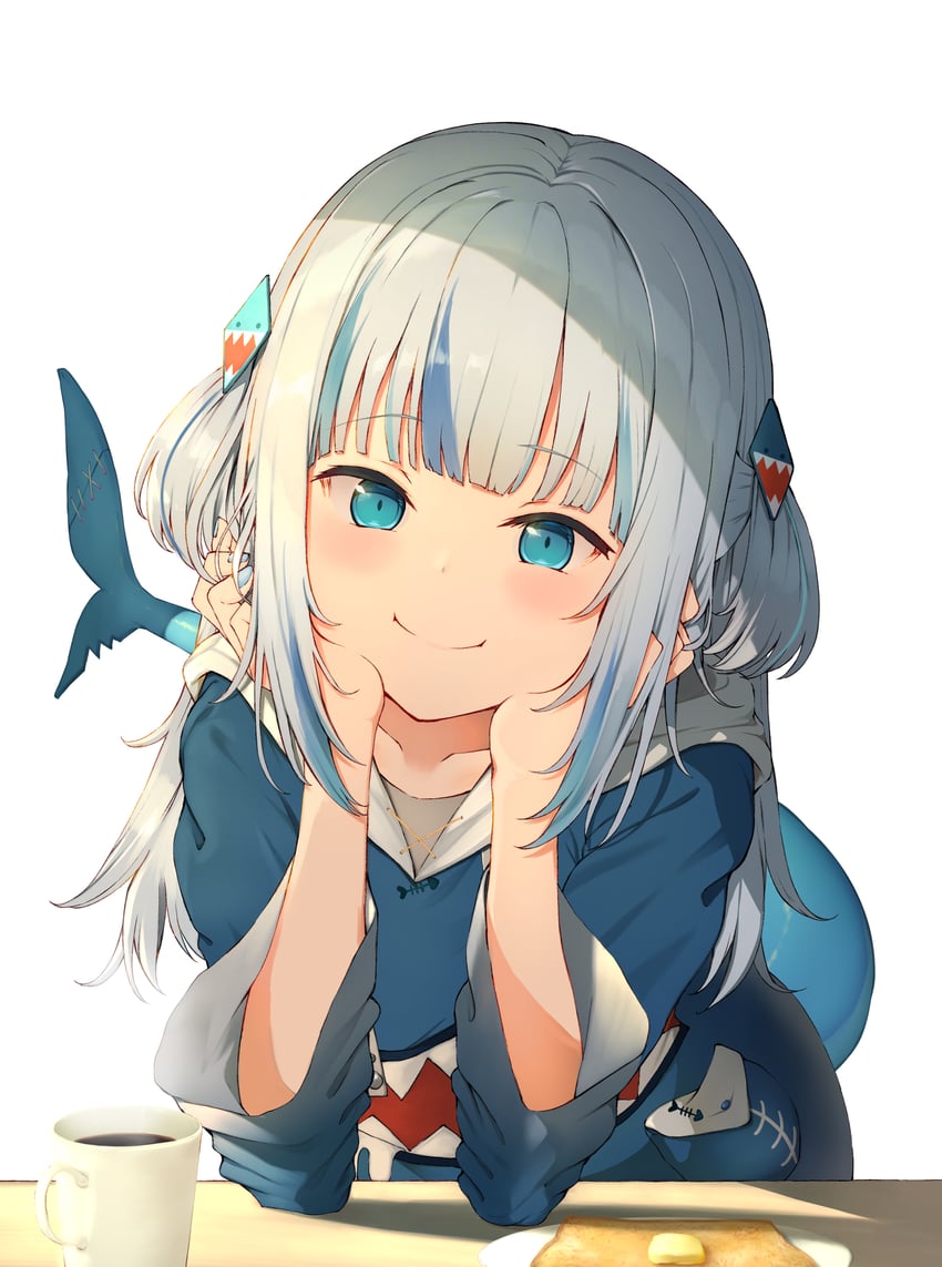 gawr gura (hololive and 1 more) drawn by piisu
