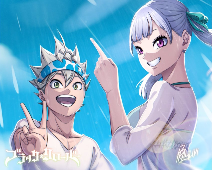 noelle silva and asta (black clover) drawn by prayudi555