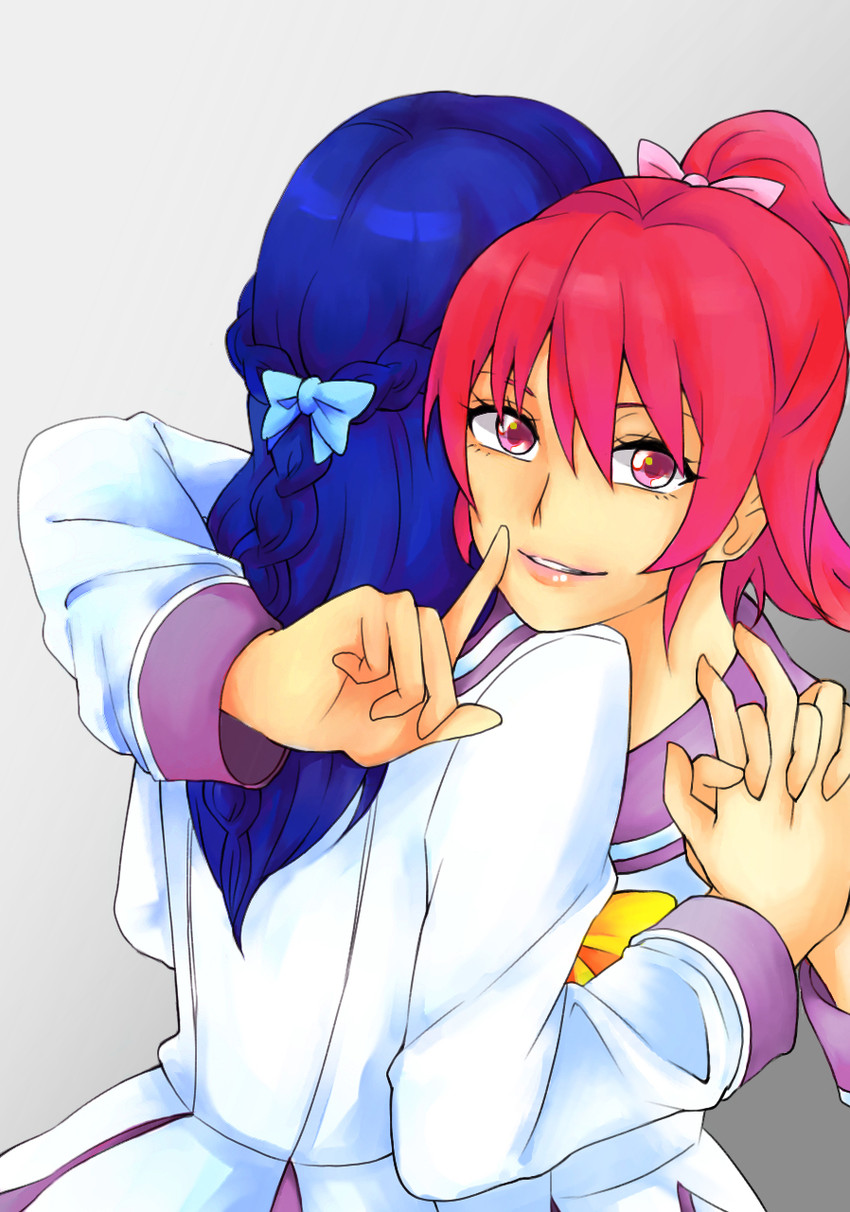 hishikawa rikka and aida mana (precure and 1 more) drawn by zerorin-izumu