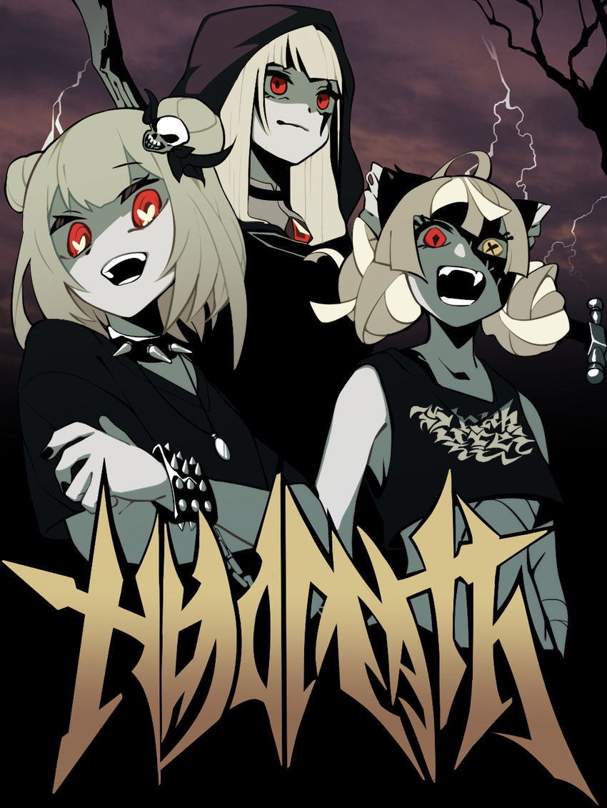 mori calliope, uruha rushia, and kureiji ollie (hololive and 2 more) drawn by ronin_(zeth_total)