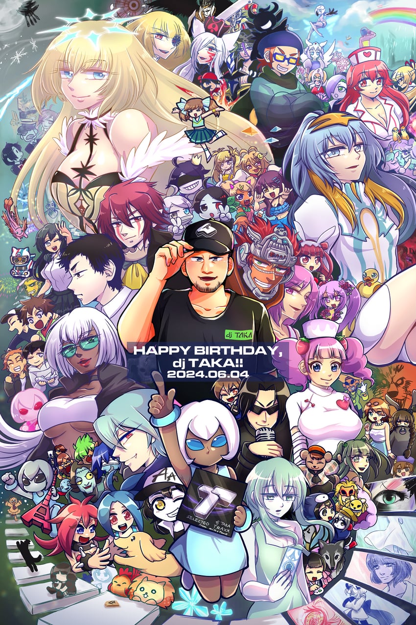 mimi, milk, mzd, hatena, smile, and 3 more (bemani and 2 more) drawn by t_phthal_you