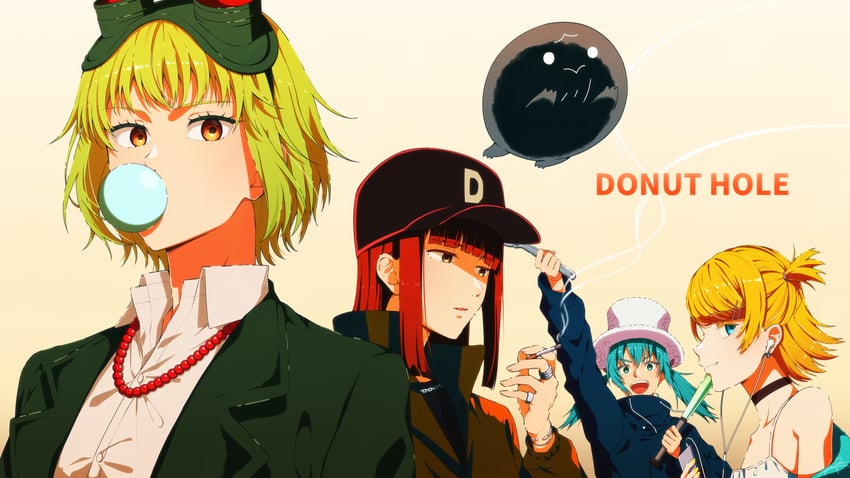 hatsune miku, kagamine rin, megurine luka, and gumi (vocaloid and 1 more) drawn by kaira
