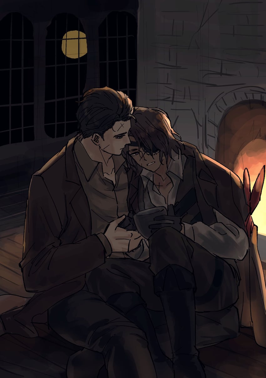 heathcliff and meursault (project moon and 1 more) drawn by killerohan