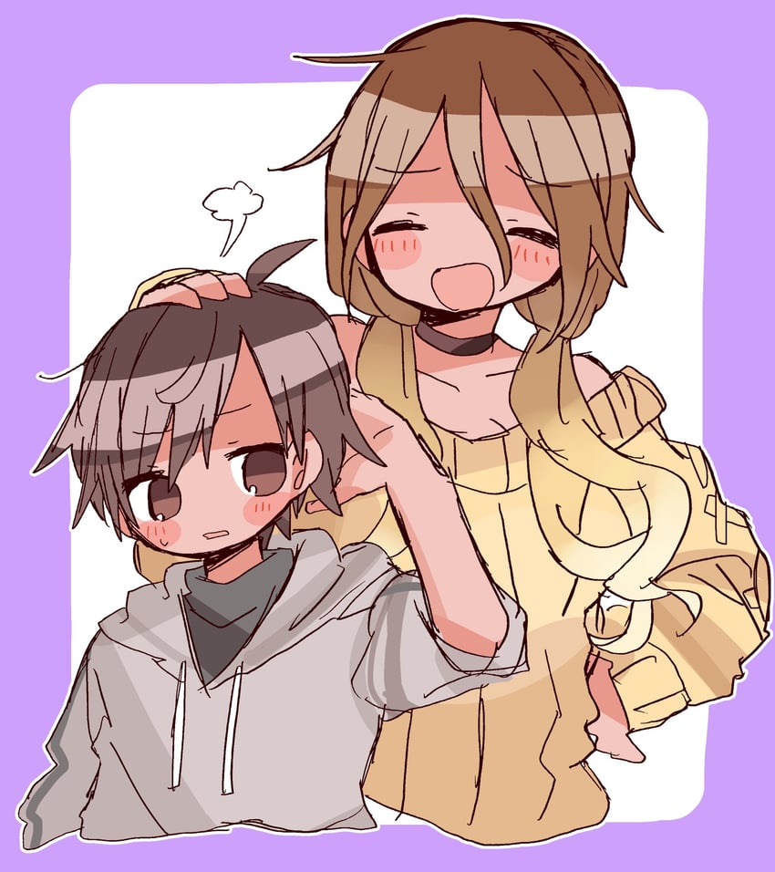 izumi mei and izumi mei's brother (idolmaster and 1 more) drawn by koyubiu_donburi