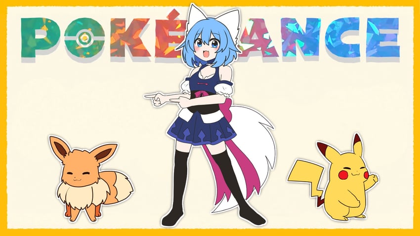 pikachu, eevee, and wolfychu (pokemon and 1 more) drawn by wolfychu_(artist)