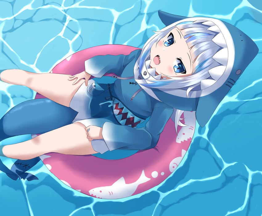 gawr gura (hololive and 1 more) drawn by kou89