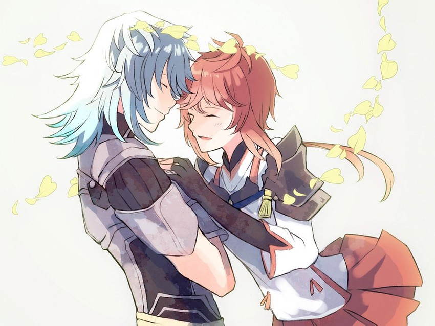 lora and jin (xenoblade chronicles and 2 more) drawn by hayuki_106