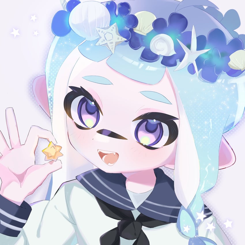 inkling player character and inkling girl (splatoon and 1 more) drawn by nanimonaku71